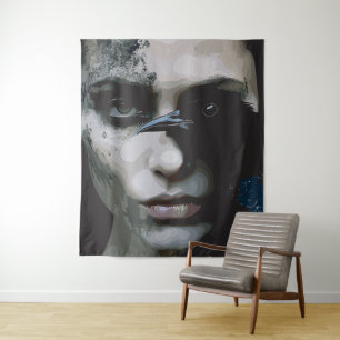 Tapiz Mujer misteriosa con Raven