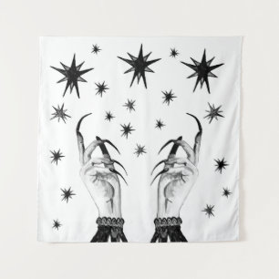 Tapiz Mujeres con antecedentes con estrellas, manos bruj