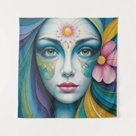 Tapiz Mujeres de flores de Mandala