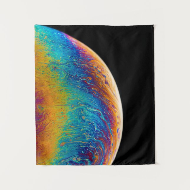 Tapiz Multicolored planet fluid painting (Anverso)