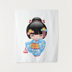 Tapiz Muñeca Maiko Kokeshi - Chica Geisha Japonesa Adora