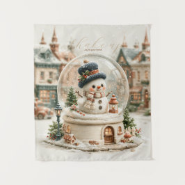 Tapiz Muñeco de nieve globo de nieve lindo