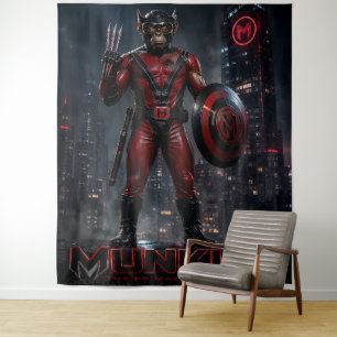 Tapiz munkus el héroe/tapiz de munkus/arte para el hogar