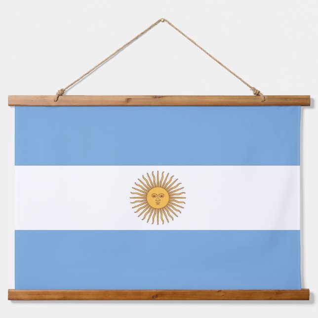 Tapiz mural con bandera de Argentina (Anverso )