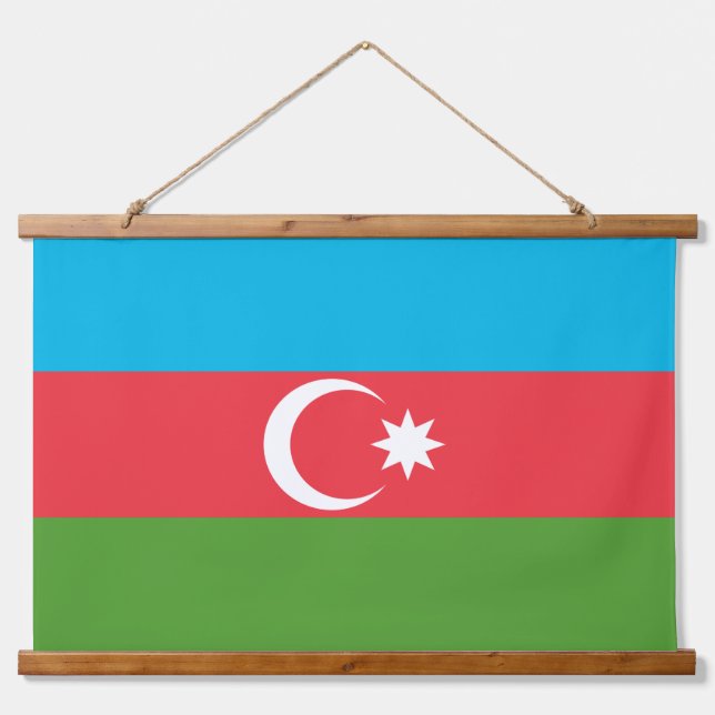 Tapiz mural con bandera de Azerbaiyán (Anverso )