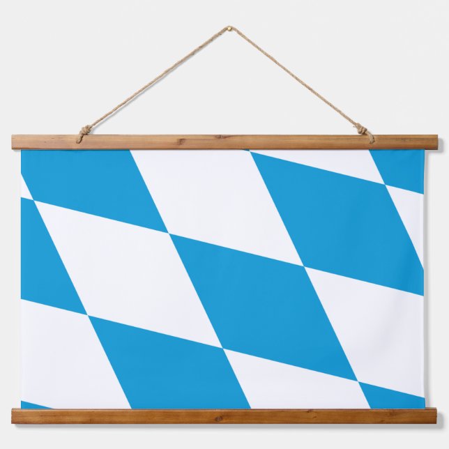 Tapiz mural con bandera de Baviera, Alemania (Anverso )