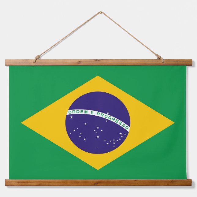 Tapiz mural con bandera de Brasil (Anverso )