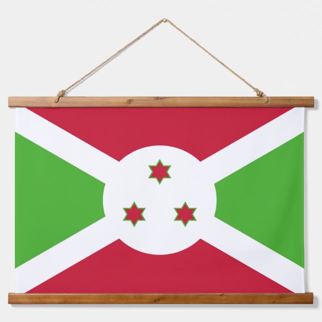 Tapiz mural con bandera de Burundi (Anverso )