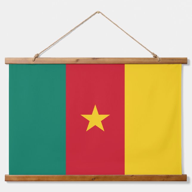 Tapiz mural con bandera de Camerún (Anverso )