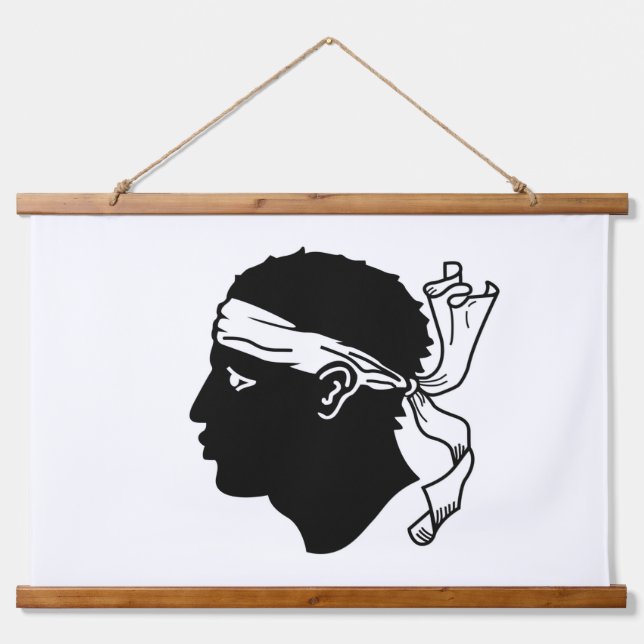 Tapiz mural con bandera de Córcega, Francia (Anverso )