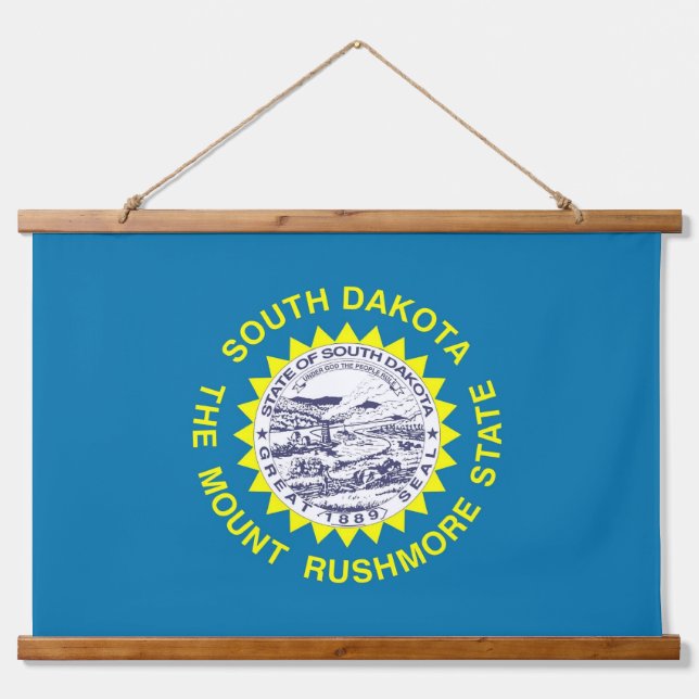 Tapiz mural con bandera de Dakota del Sur, EE.UU. (Anverso )