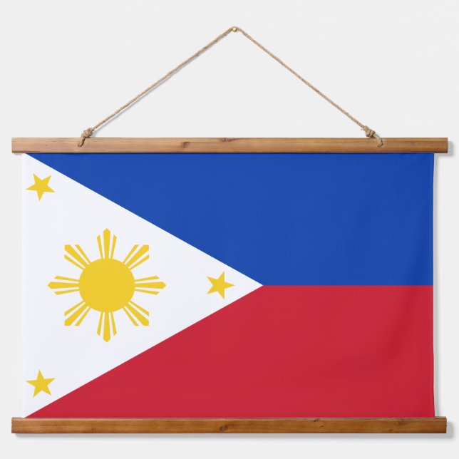 Tapiz mural con bandera de Filipinas (Anverso )