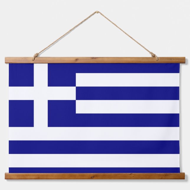 Tapiz mural con bandera de Grecia (Anverso )