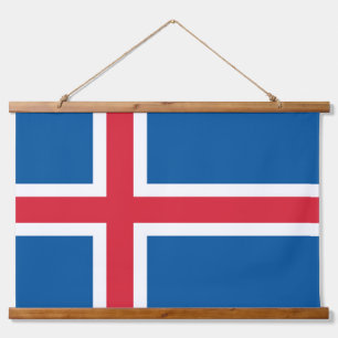Tapiz mural con bandera de Islandia