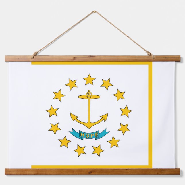 Tapiz mural con bandera de Rhode Island, EE.UU. (Anverso )