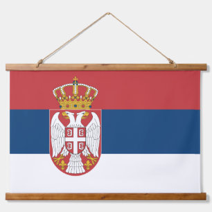 Tapiz mural con bandera de Serbia