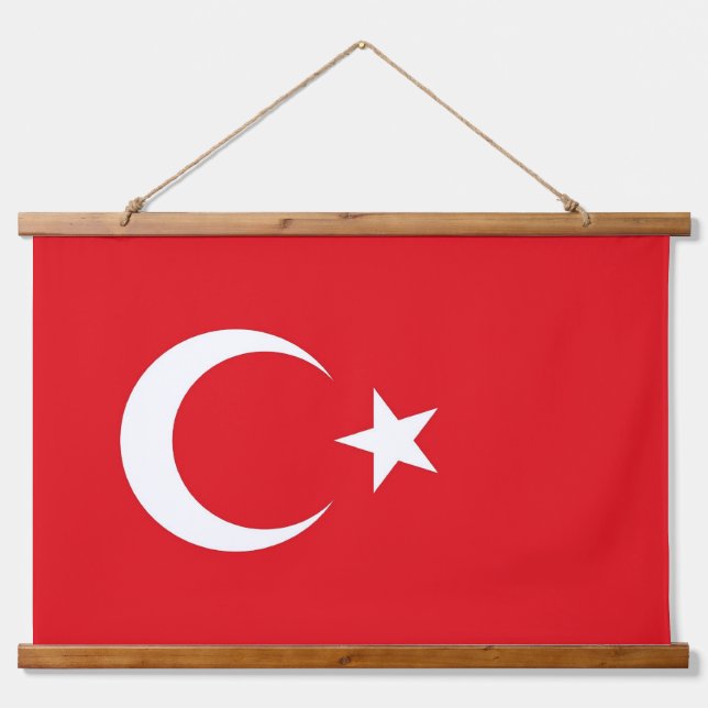 Tapiz mural con bandera de Turquía (Anverso )