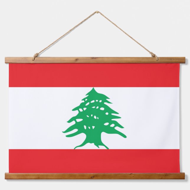 Tapiz mural con bandera del Líbano (Anverso )