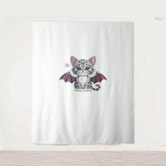 Tapiz murciélago de gato bordado camiseta clásica