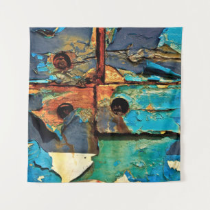 Tapiz Muro de concreto con pintura abstracta