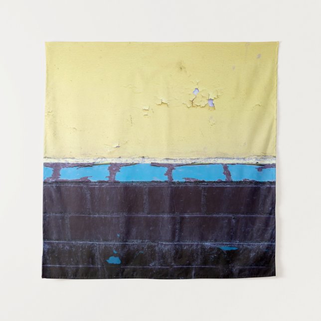 Tapiz Muro de hormigón viejo pintado dañado. Textura. Ab (Anverso)