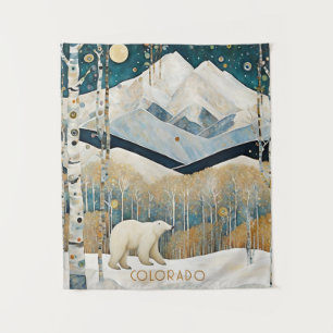 Tapiz Muro natural moderno de la montaña azul