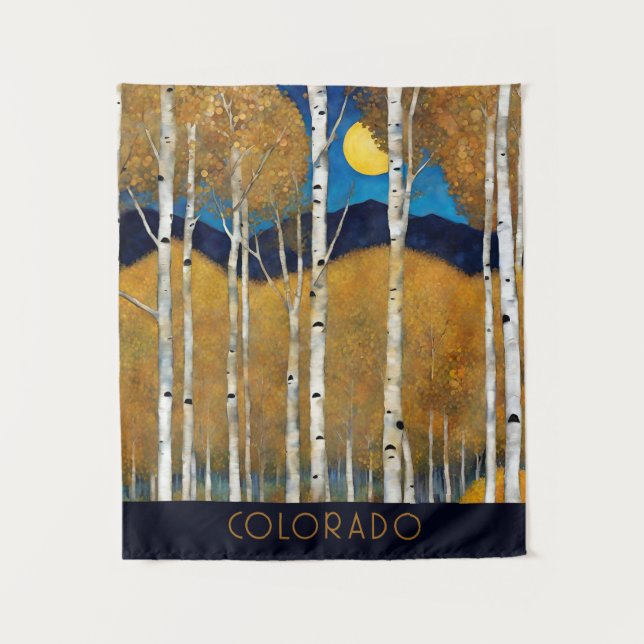 Tapiz Muro natural moderno de la montaña azul (Anverso)