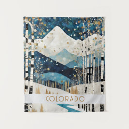 Tapiz Muro natural moderno de la montaña azul