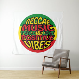 Tapiz Música de reggae con dichos positivos