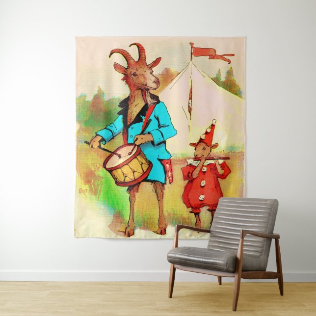 Tapiz músicos de cabras grandes (In situ)