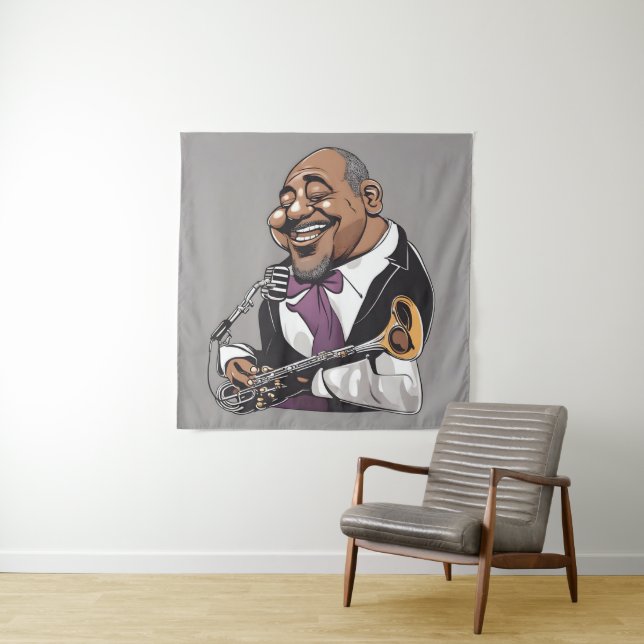 Tapiz músicos de jazz (In situ)