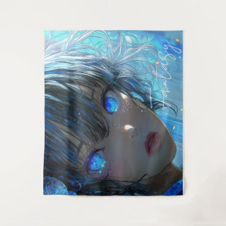 Tapiz Mysterious Fantasy Girl - Ocean Art Aesthetic