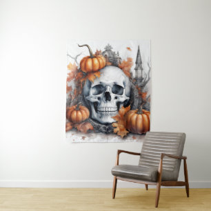 Tapiz Mystic Halloween Gothic Skull Art Mystical