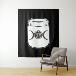 Tapiz Mystical Magic Moons Mason Jar Halloween Party