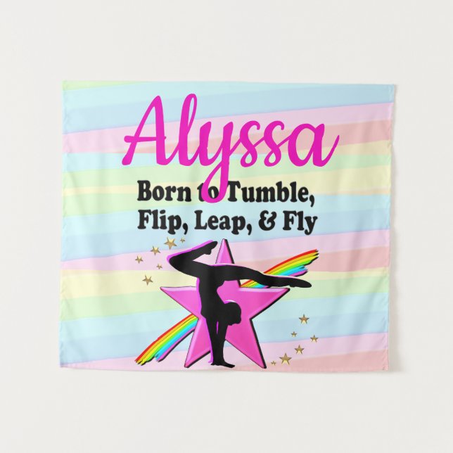 TAPIZ NACIDO A TUMBLE, FLIP, LEAP Y FLOR (Anverso (horizontal))