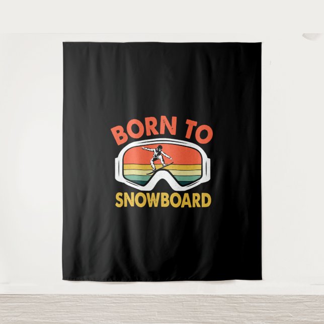 Tapiz Nacido En Snowboard (Anverso)