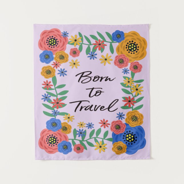 Tapiz Nacido Para Viajar Pequeño (Anverso)