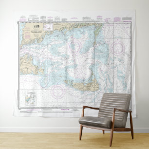 Tapiz Nantucket Sound and Approaches Nautical Chart 1323