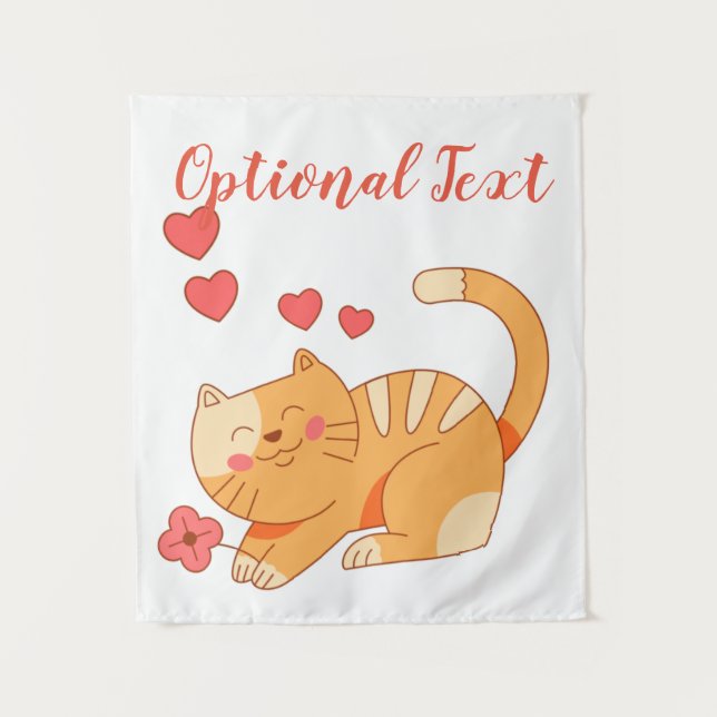Tapiz Naranja Amante De La Cuta Tabby Kitten (Anverso)