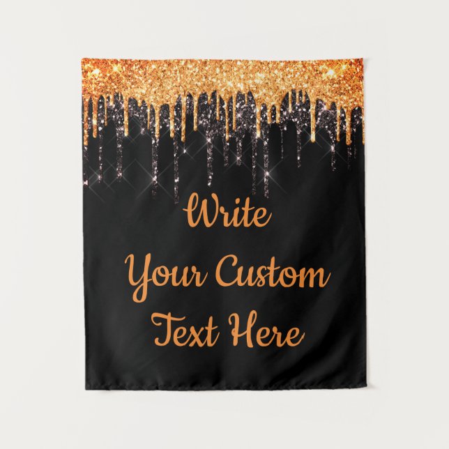 Tapiz Naranja de fondo de foto de la fiesta de Halloween (Anverso)