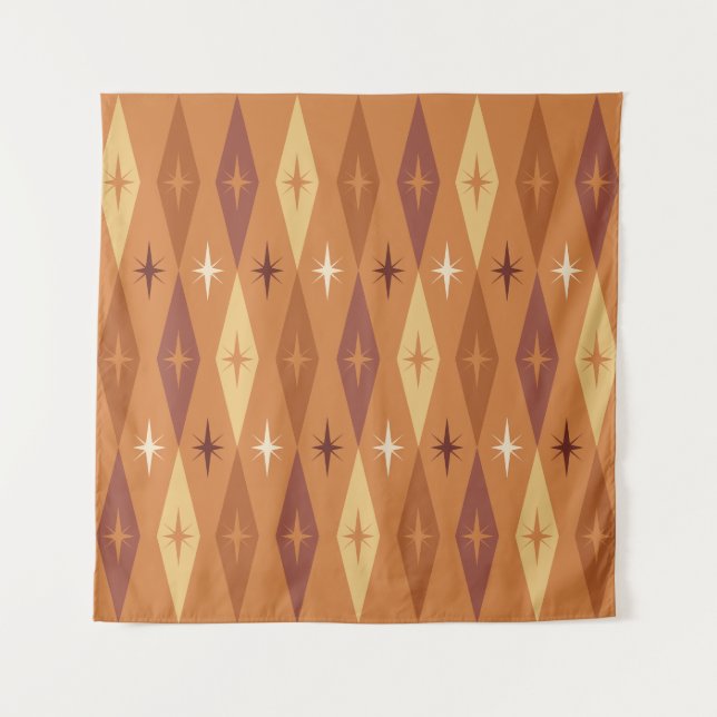 Tapiz Naranja de las estrellas de diamantes atómicas de  (Anverso)