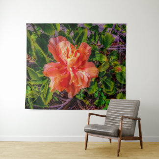 Tapiz Naranja Hibiscus Beauty