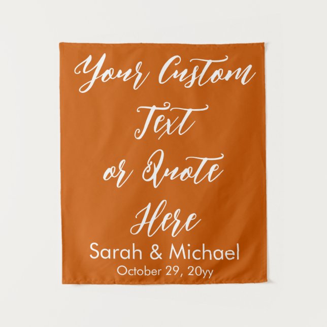 Tapiz Naranja quemado Boho Boda fondo Ceremonia de fondo (Anverso)