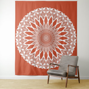 Tapiz Naranja Terracotta Tristyns Mandala