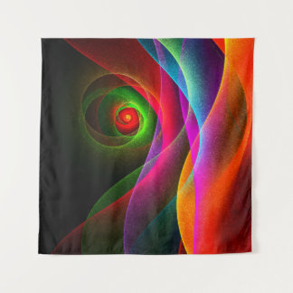 Tapiz Naranja Verde Rojo Patrón de arte abstracto modern