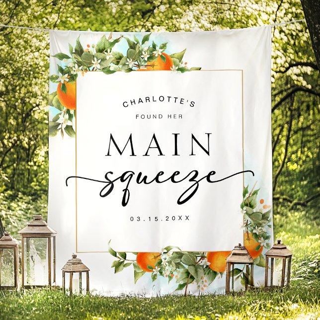 Tapiz Naranjas Bridal Shower Backdrop (Subido por el creador)