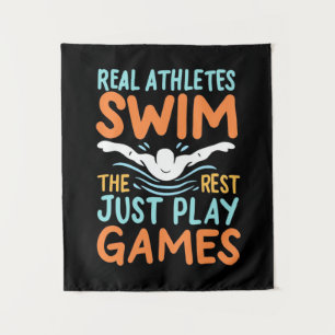 Tapiz Natación de los verdaderos atletas