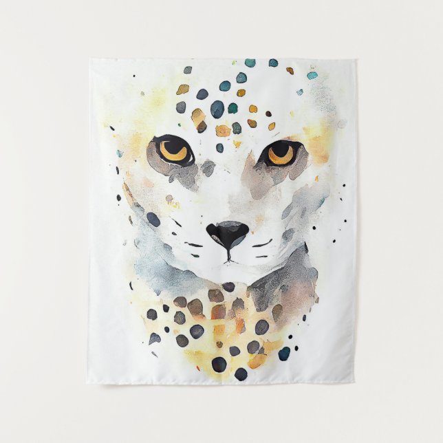 Tapiz Naturaleza animal salvaje Cheetah Pintura de arte  (Anverso)