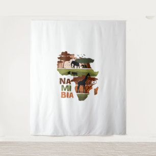 Tapiz Naturaleza del continente africano del atardecer e