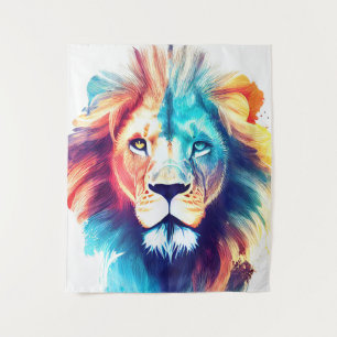 Tapiz Naturaleza salvaje León Color animal Pintura de ar